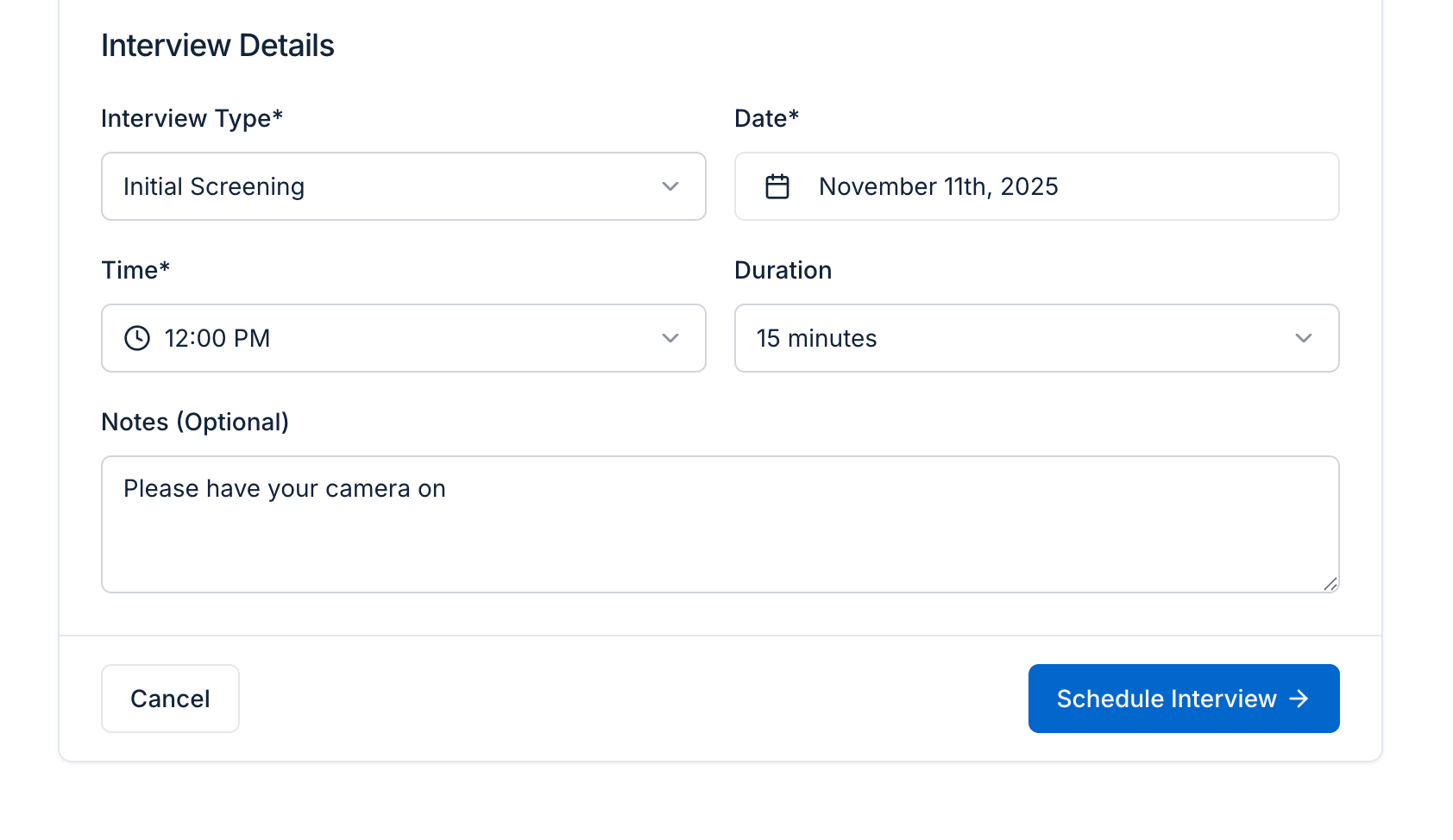 Diagram illustrating how AI interview scheduling automation works from calendar integration to candidate confirmation